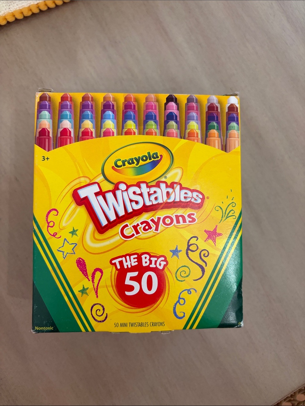 Crayola Twistables Crayons - Yellow Box with Multicolor Tips